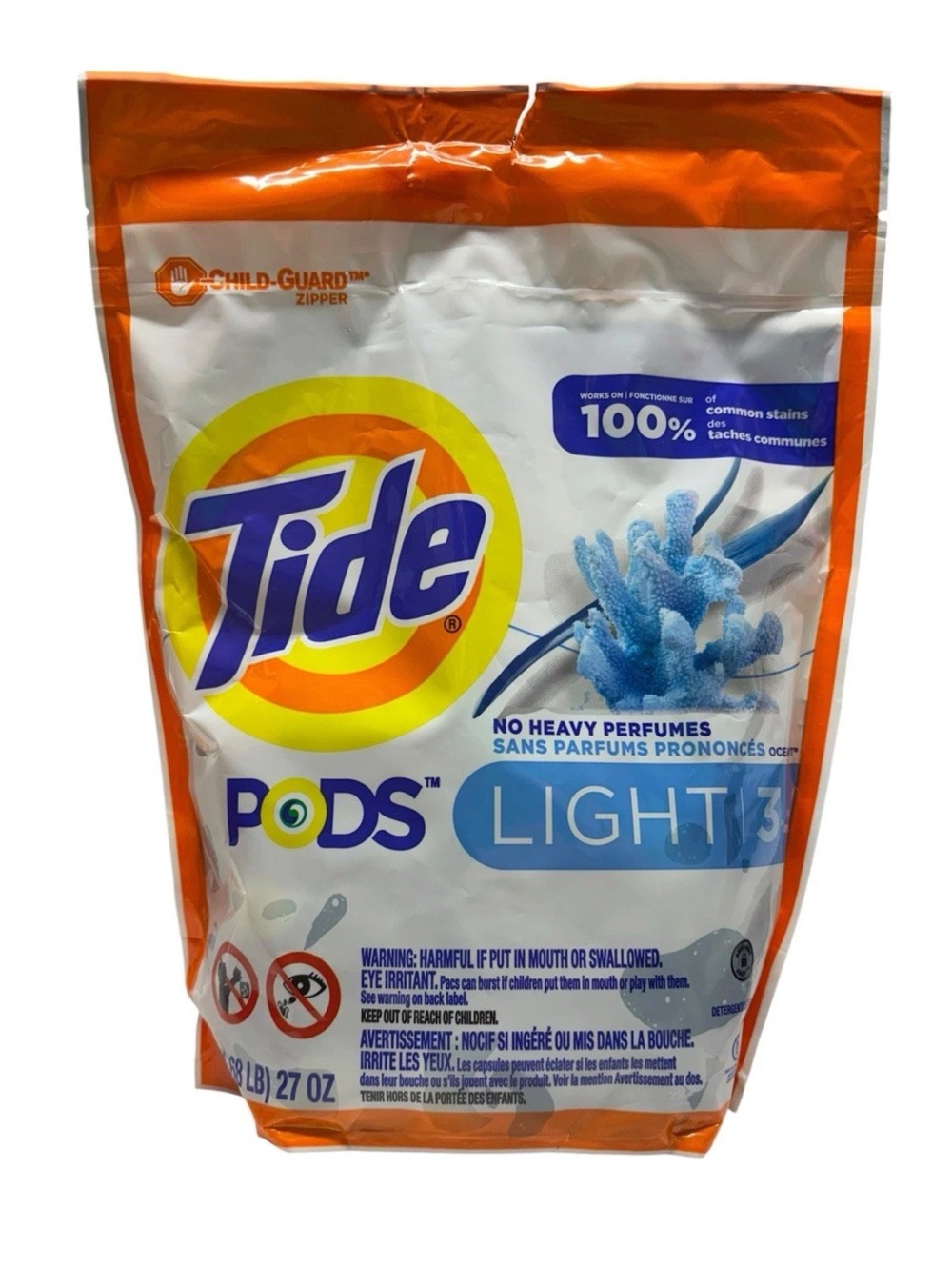 Tide Pods 3 in 1 Light Laundry Detergent 31 Pacs Capsules OCEAN MIST